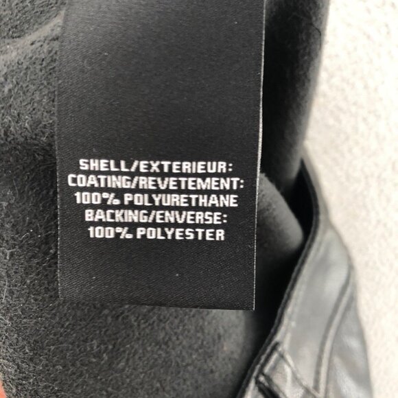 7 For All Mankind Pants Women Small Black Faux Leather PU Stretch Ankle Straight - Picture 7 of 13